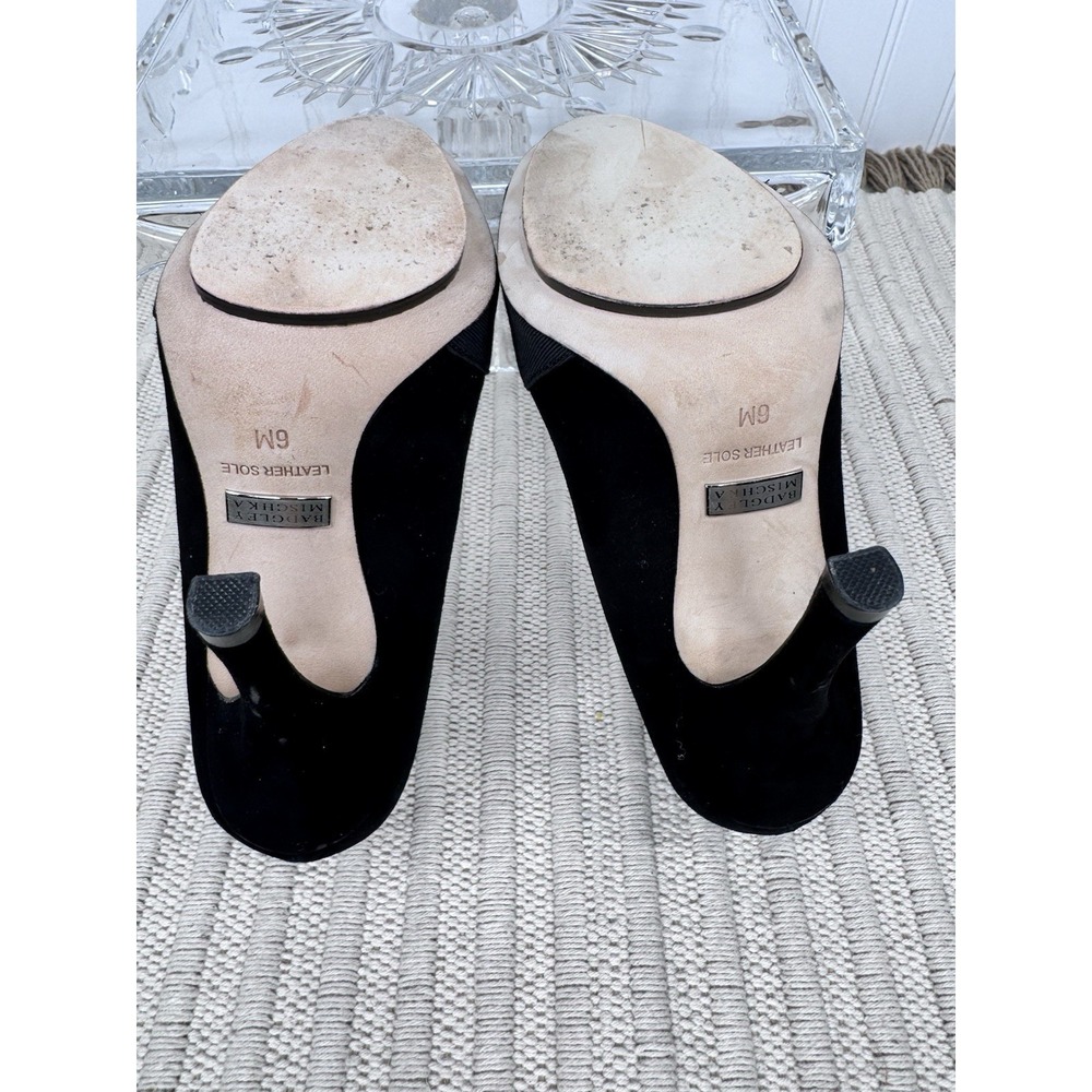 Badgley Mischka Open Toe Pump Black 4.5'' Heel Size 6 - Picture 10 of 10